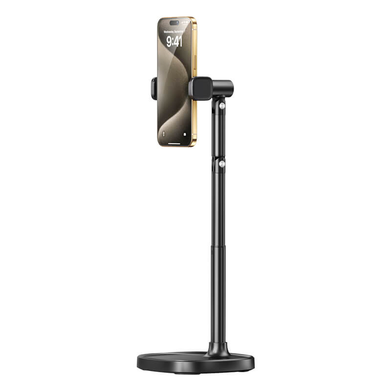 Support Téléphone Bureau Paristeck Mobie – Rotation 360°, Base Discrète et Structure en Aluminium