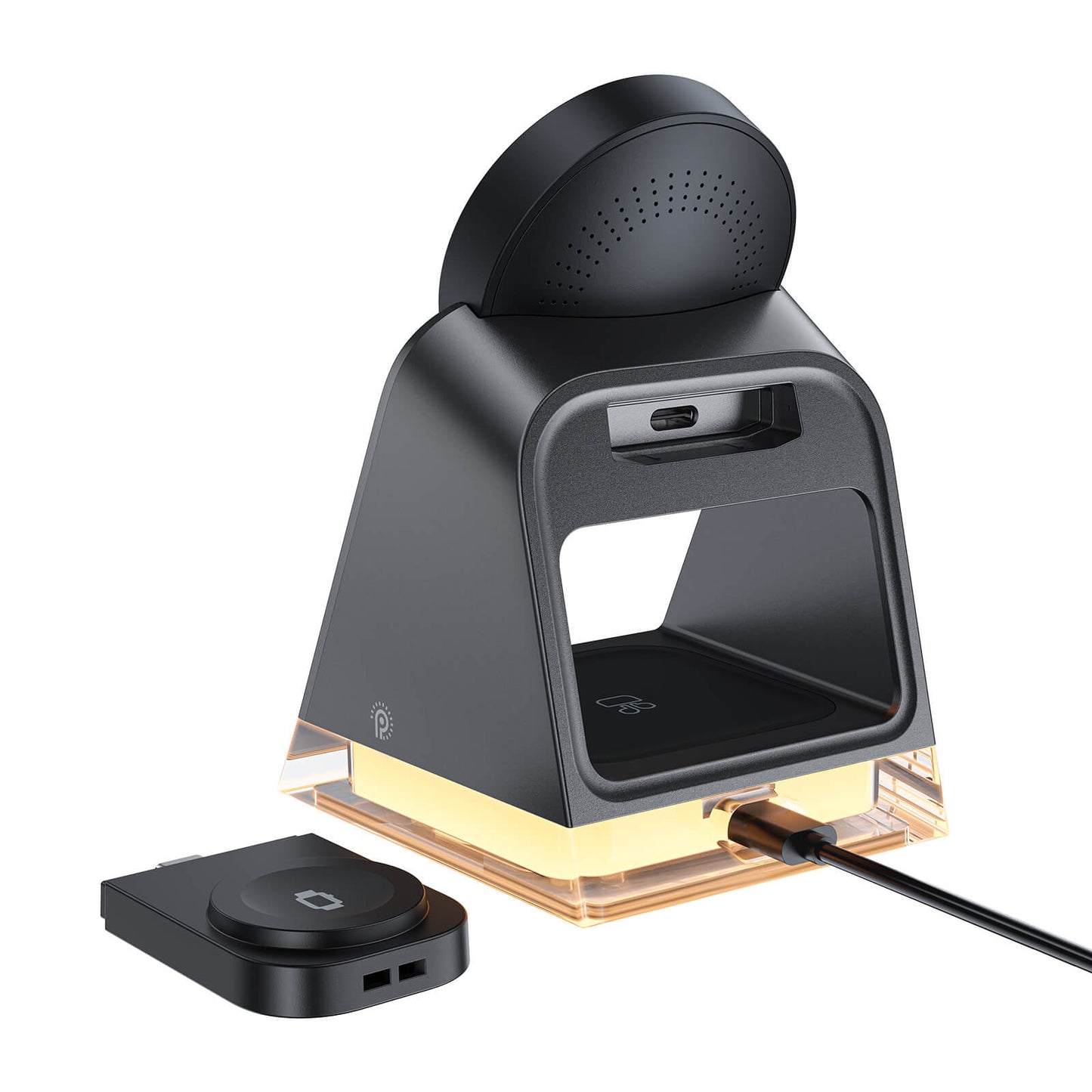 Chargeur Sans Fil 3-en-1 Acefast E17 (MagSafe 15W + Support + Lumière d’Ambiance)