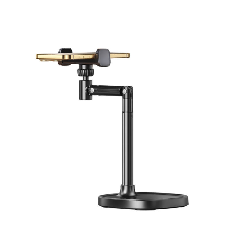 Support Téléphone Bureau Paristeck Mobie – Rotation 360°, Base Discrète et Structure en Aluminium