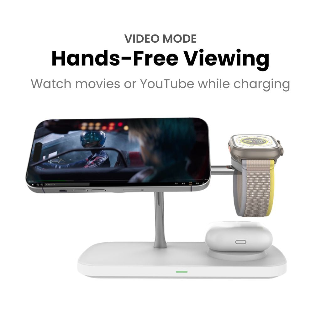 Station de charge 3-en-1 Qi2 – Recharge rapide et sécurisée pour vos appareils