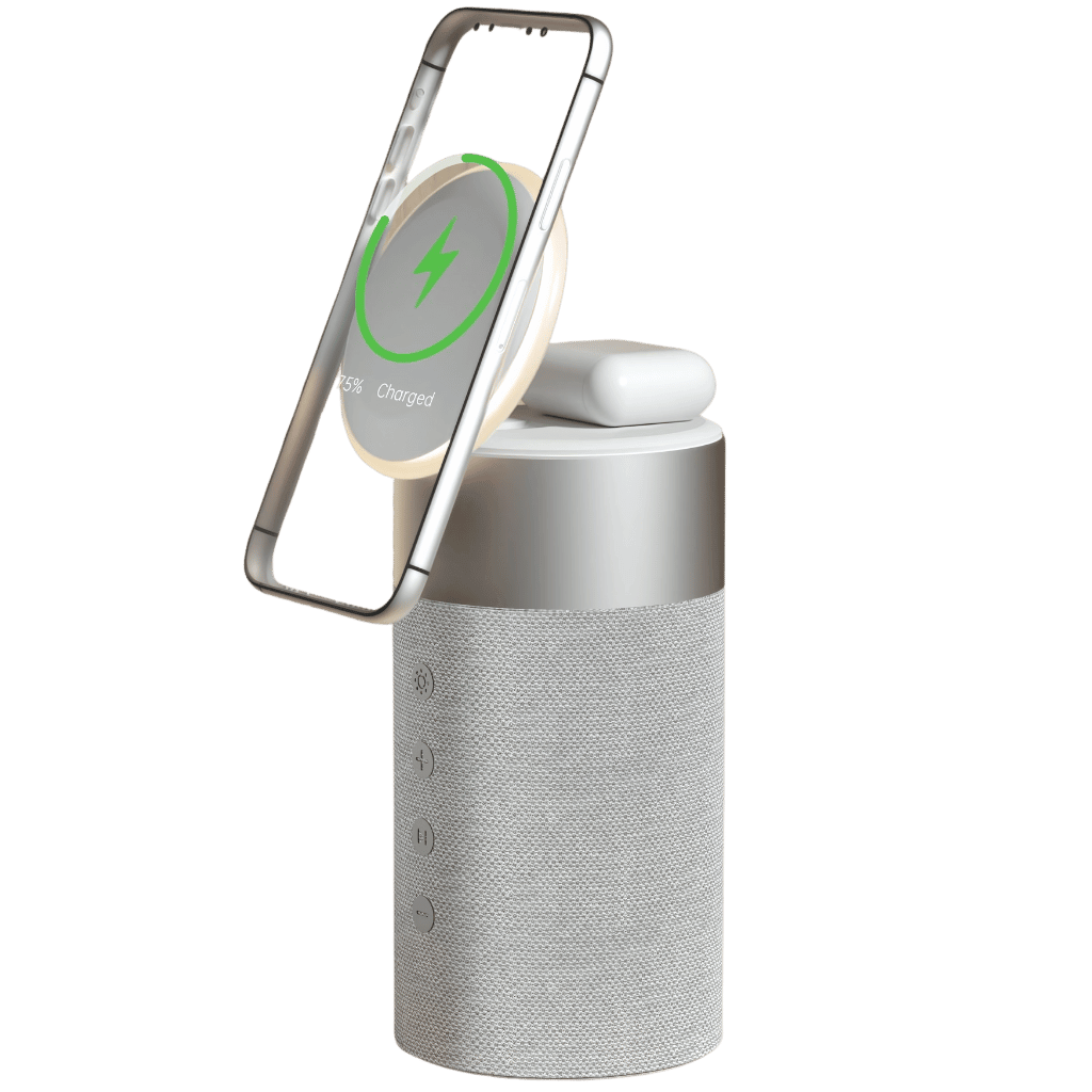Enceinte Bluetooth 2-en-1 – Son puissant et recharge rapide pour vos appareils