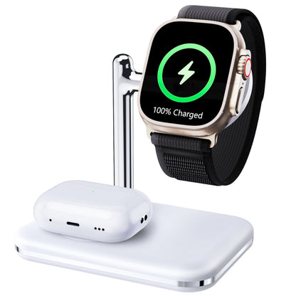 Chargeur Duo Apple – Support compact 2-en-1 pour iPhone, Apple Watch et AirPods