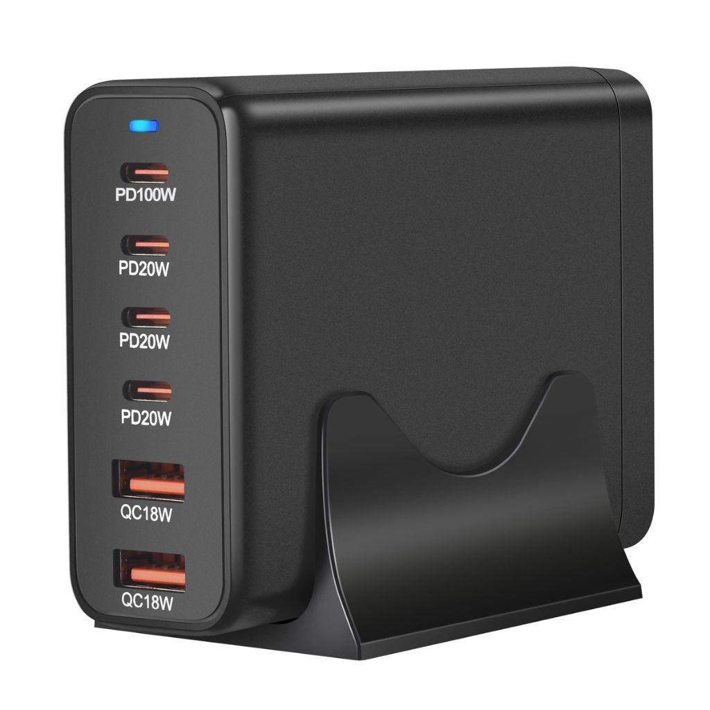 Chargeur GaN 200W à 6 ports USB-C – Recharge ultra-rapide pour tous vos appareils