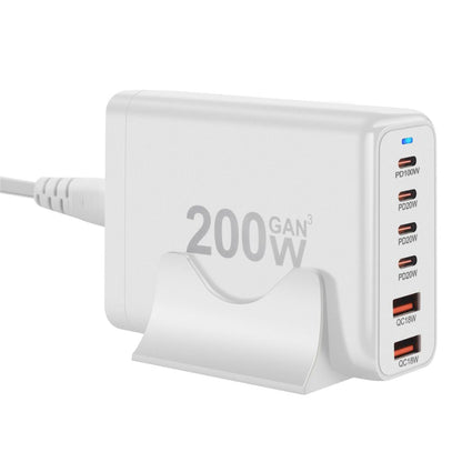 Chargeur GaN 200W à 6 ports USB-C – Recharge ultra-rapide pour tous vos appareils