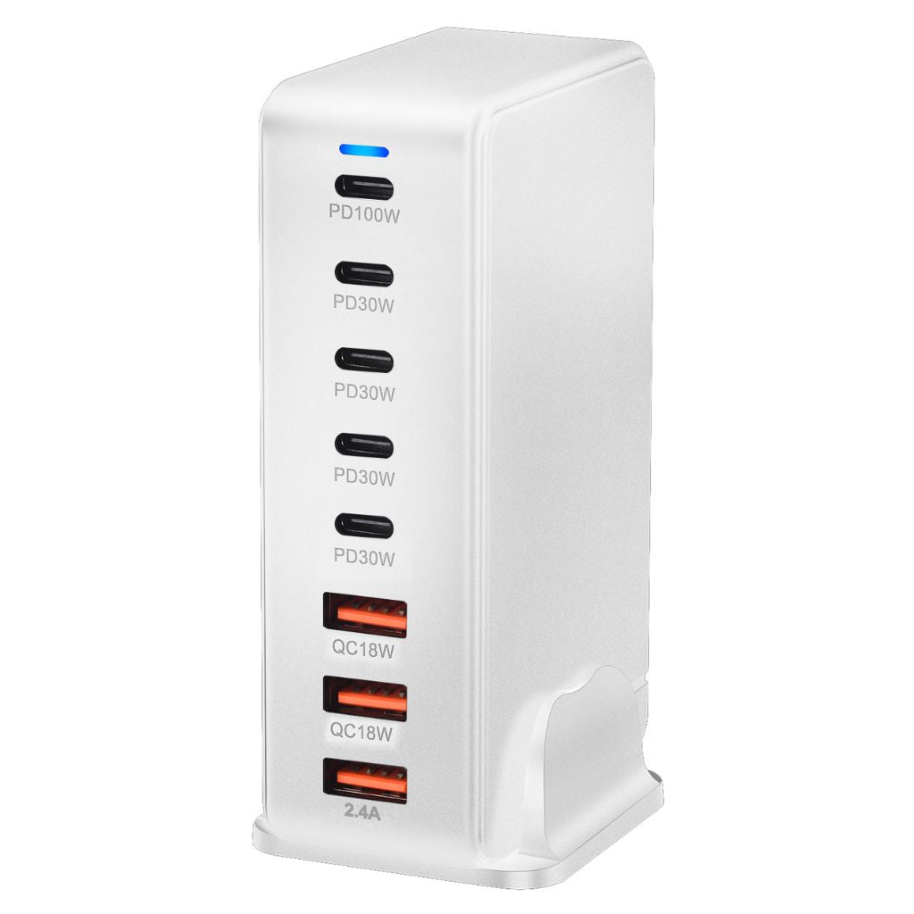 Chargeur GaN 268W à 8 ports – Puissance maximale pour smartphones, tablettes et ordinateurs