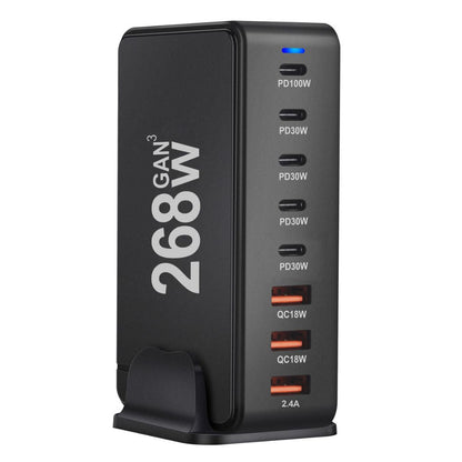 Chargeur GaN 268W à 8 ports – Puissance maximale pour smartphones, tablettes et ordinateurs