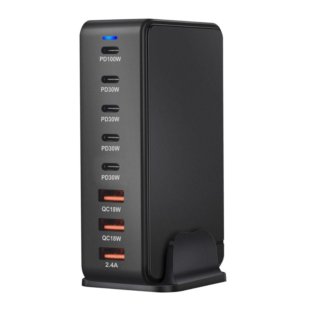 Chargeur GaN 268W à 8 ports – Puissance maximale pour smartphones, tablettes et ordinateurs