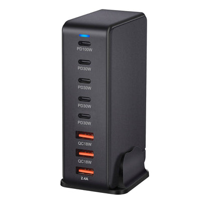 Chargeur GaN 268W à 8 ports – Puissance maximale pour smartphones, tablettes et ordinateurs