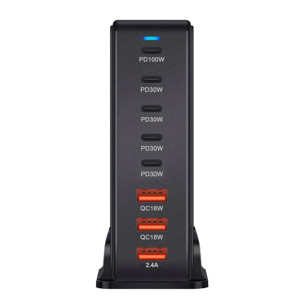 Chargeur GaN 268W à 8 ports – Puissance maximale pour smartphones, tablettes et ordinateurs
