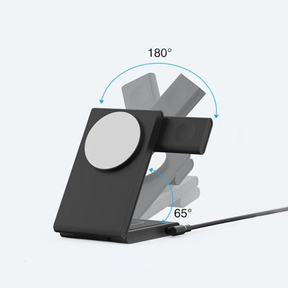 Chargeur rapide 3-en-1 pliable – Chargez iPhone, Watch et AirPods simultanément