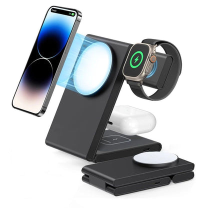 Chargeur rapide 3-en-1 pliable – Chargez iPhone, Watch et AirPods simultanément