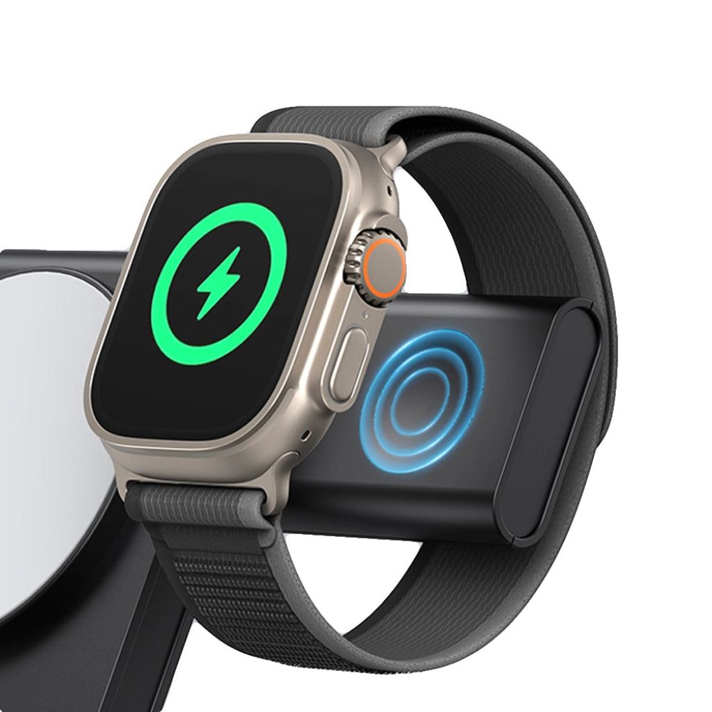 Chargeur rapide 3-en-1 pliable – Chargez iPhone, Watch et AirPods simultanément