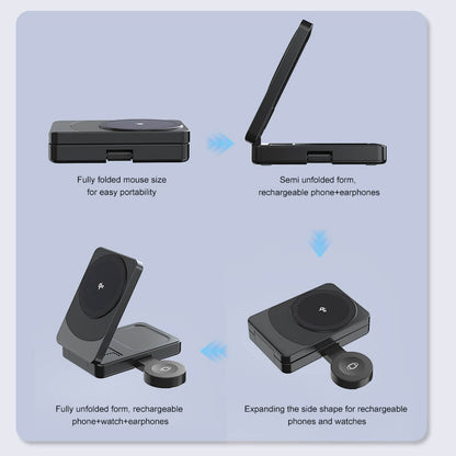 Station de charge Qi2 pliable 3-en-1 – Design compact, performance optimale