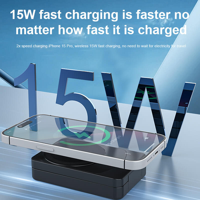 Station de charge Qi2 pliable 3-en-1 – Design compact, performance optimale