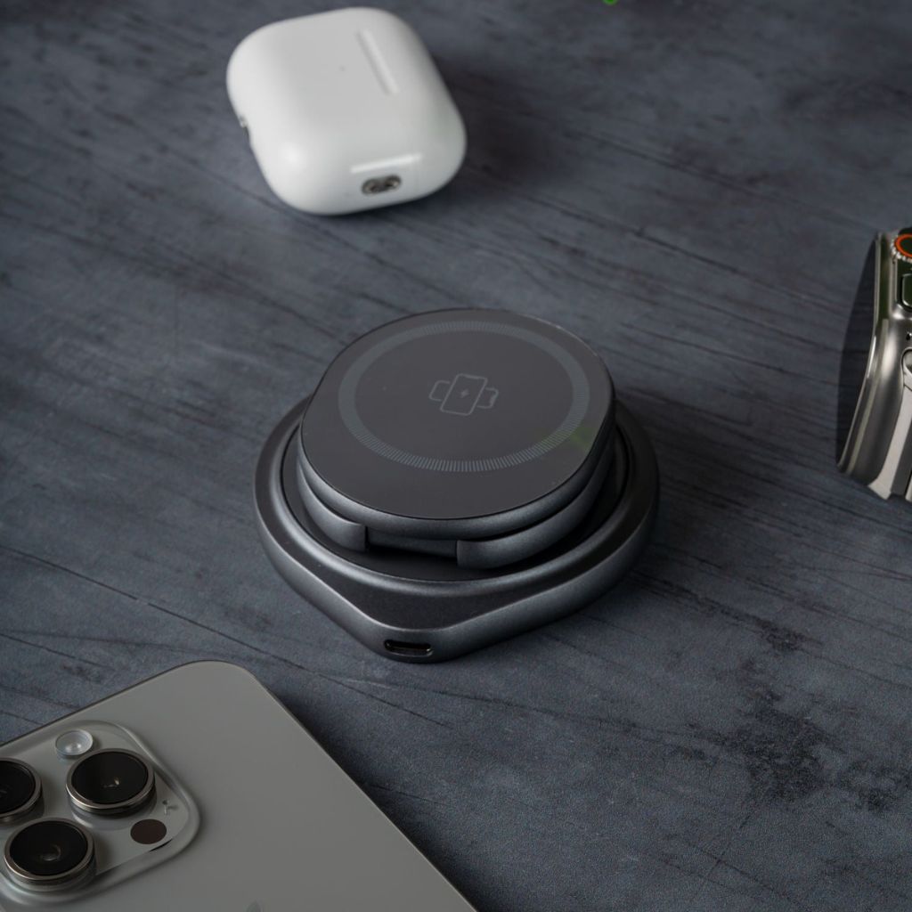 Paristeck MagFold Twist Qi2 – Station de Charge 3-en-1 Pliable et Magnétique