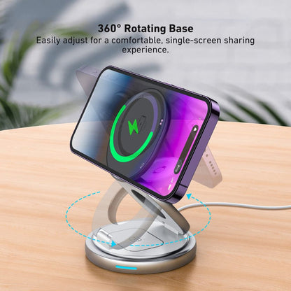 Paristeck MagFold Twist Qi2 – Station de Charge 3-en-1 Pliable et Magnétique