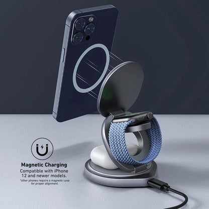Paristeck MagFold Twist Qi2 – Station de Charge 3-en-1 Pliable et Magnétique
