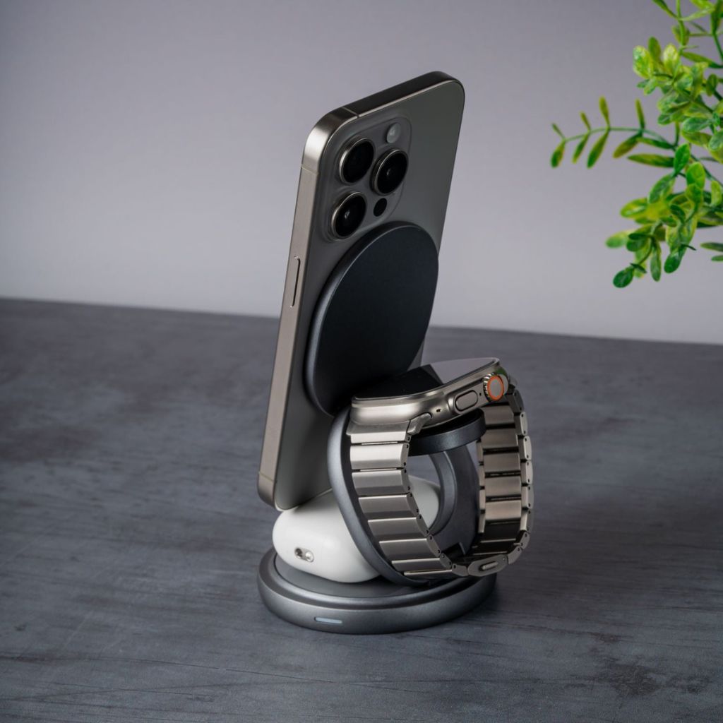 Paristeck MagFold Twist Qi2 – Station de Charge 3-en-1 Pliable et Magnétique