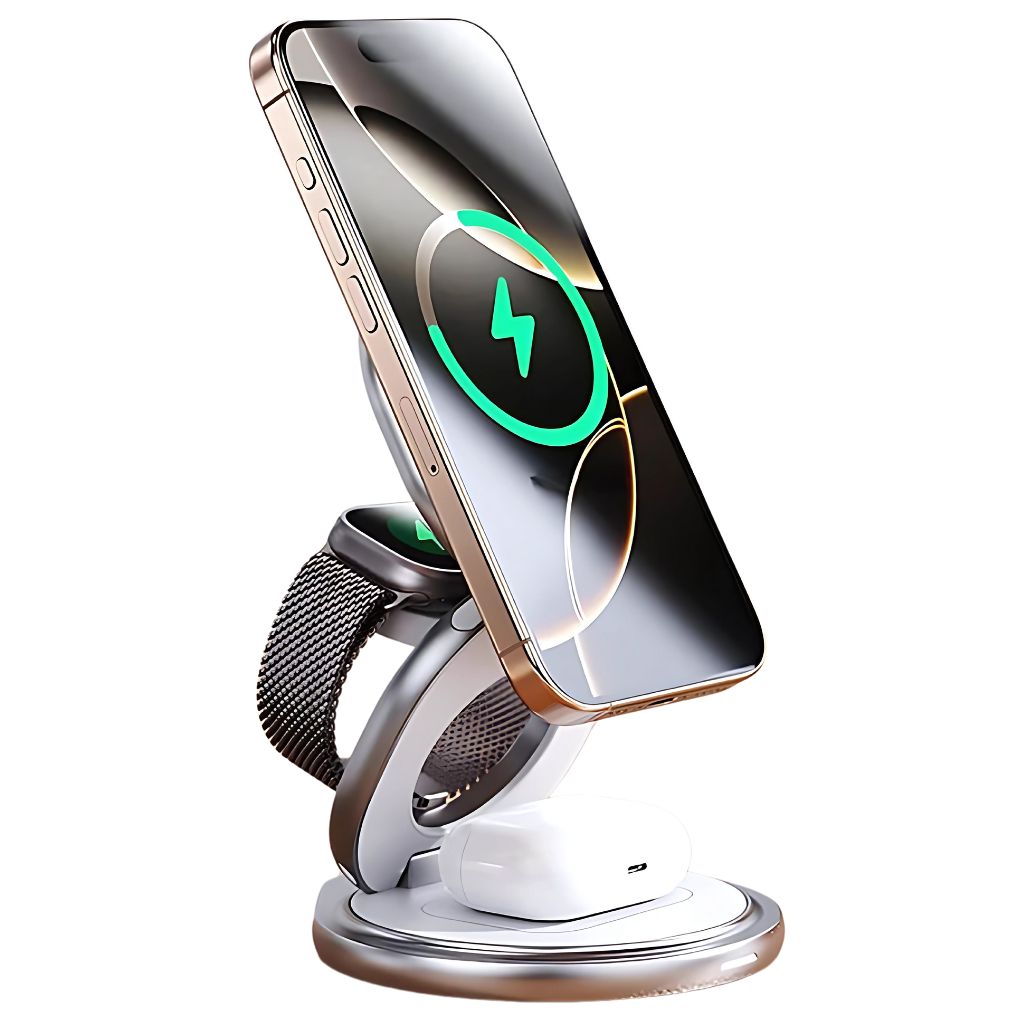 Paristeck MagFold Twist Qi2 – Station de Charge 3-en-1 Pliable et Magnétique