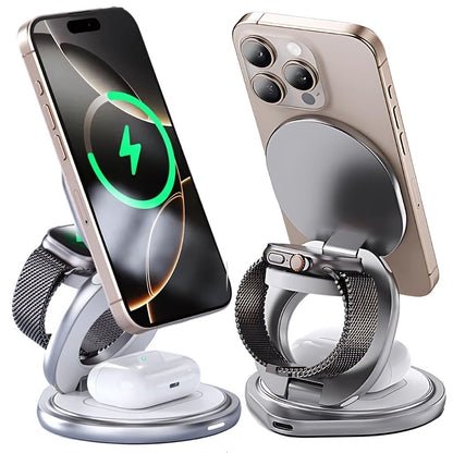 Paristeck MagFold Twist Qi2 – Station de Charge 3-en-1 Pliable et Magnétique