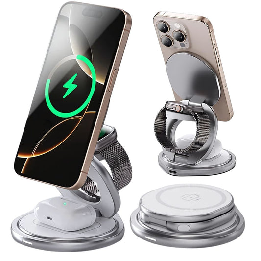 Paristeck MagFold Twist Qi2 – Station de Charge 3-en-1 Pliable et Magnétique