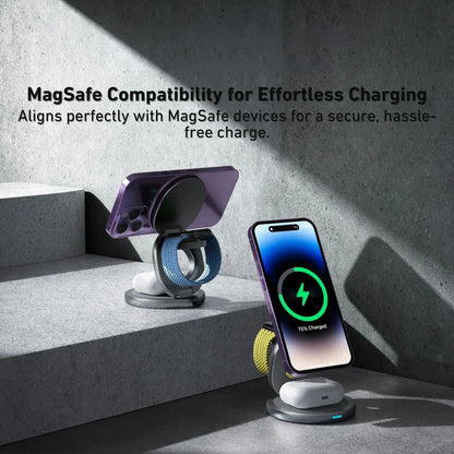 Paristeck MagFold Twist Qi2 – Station de Charge 3-en-1 Pliable et Magnétique