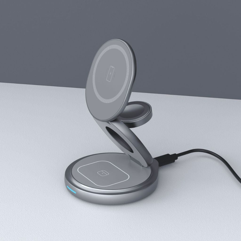 Paristeck MagFold Twist Qi2 – Station de Charge 3-en-1 Pliable et Magnétique