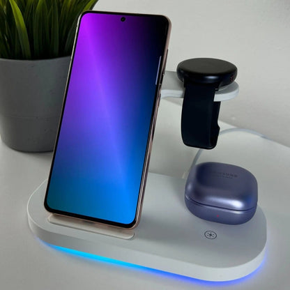 Station de charge 3-en-1 Samsung avec ambiance LED