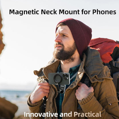 Support Téléphone Magnétique Tour de Cou 360° – POV Ajustable iPhone & Android