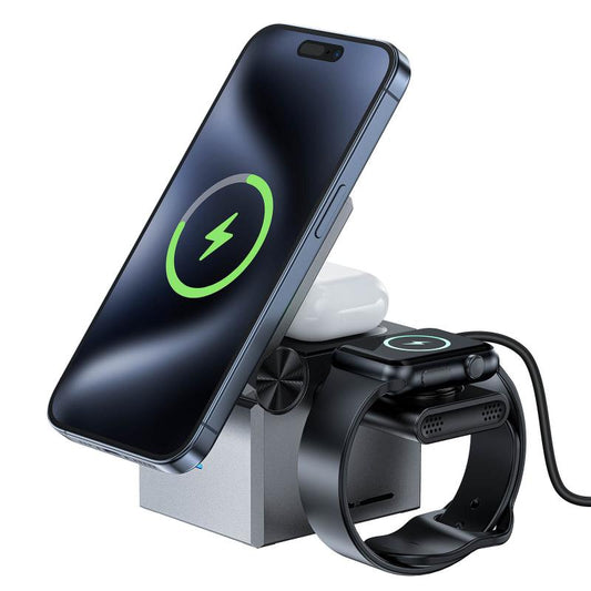Chargeur Sans Fil Multifonction 3-en-1 iPhone, AirPods et Apple Watch
