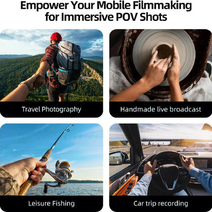 Support Téléphone Magnétique Tour de Cou 360° – POV Ajustable iPhone & Android