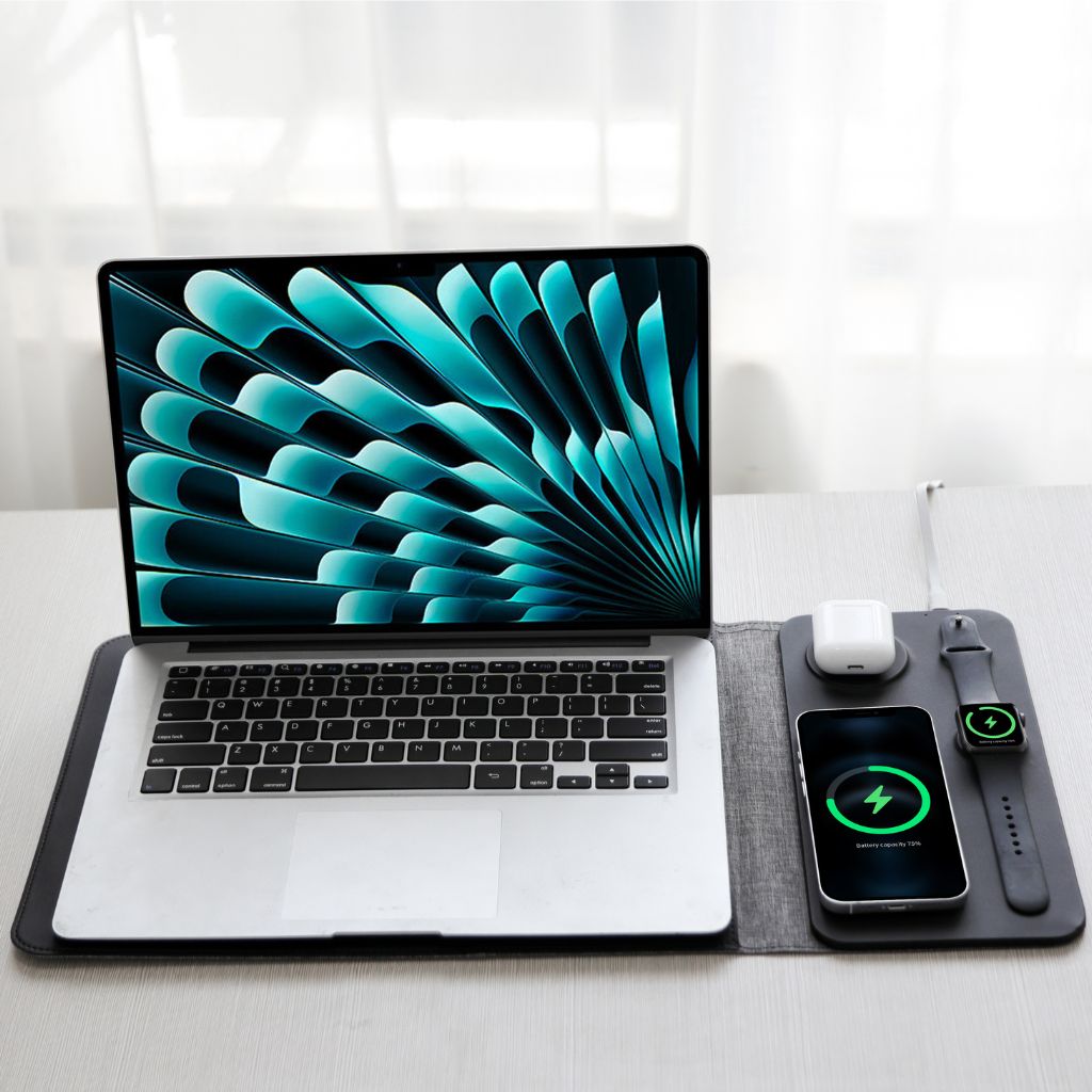 Housse MagSafe Multifonction pour Ordinateur Portable – Charge Sans Fil et Protection