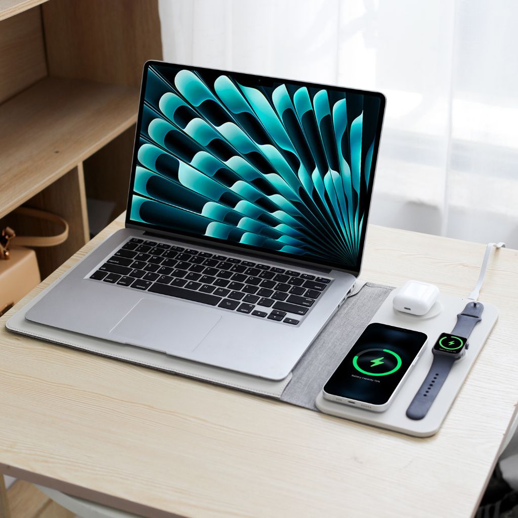 Housse MagSafe Multifonction pour Ordinateur Portable – Charge Sans Fil et Protection