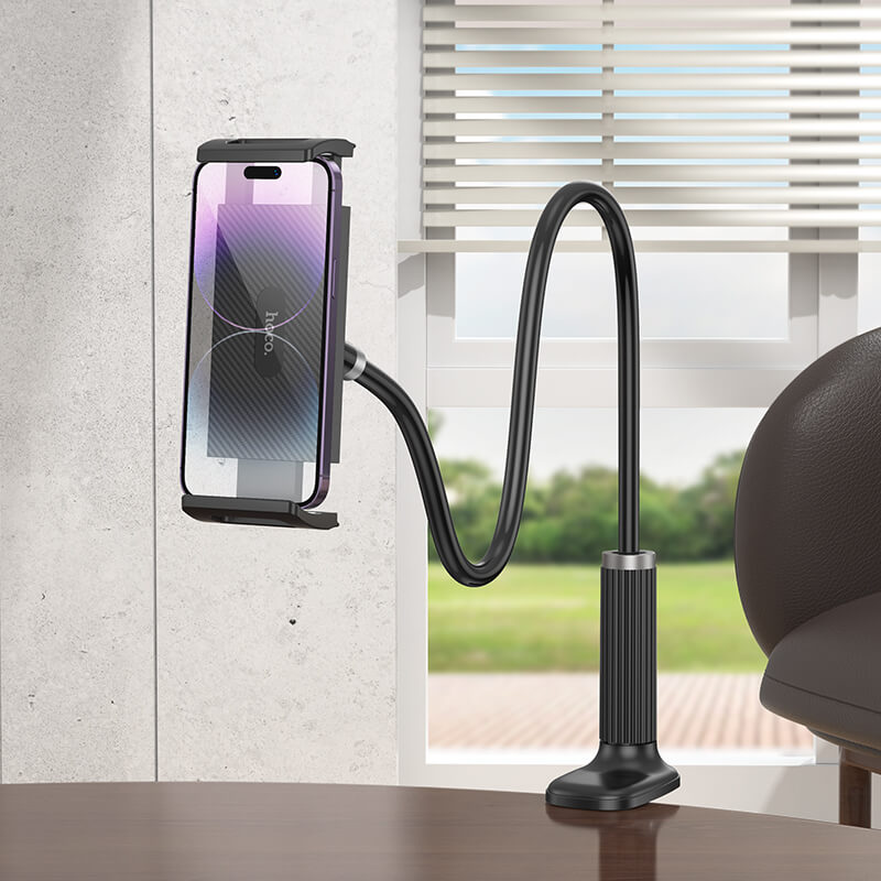 Support de Bureau Rotatif 360° en Alliage d’Aluminium pour Smartphone et Tablette