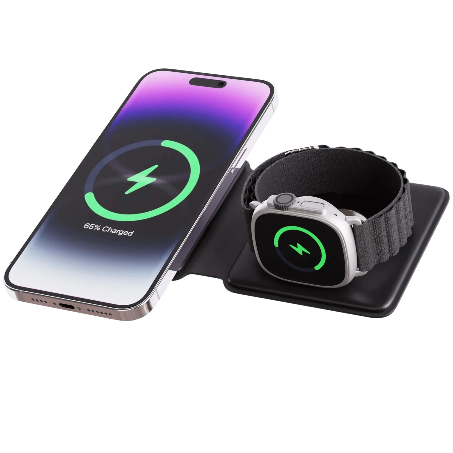 MagSafe 2-en-1 de voyage – Design compact et charge rapide