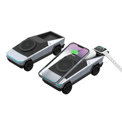 CyberDock 3-en-1 – La station de charge MagSafe futuriste pour iPhone, Apple Watch et AirPods