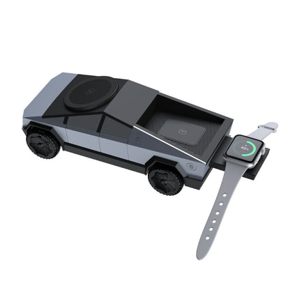 CyberDock 3-en-1 – La station de charge MagSafe futuriste pour iPhone, Apple Watch et AirPods