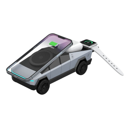 CyberDock 3-en-1 – La station de charge MagSafe futuriste pour iPhone, Apple Watch et AirPods